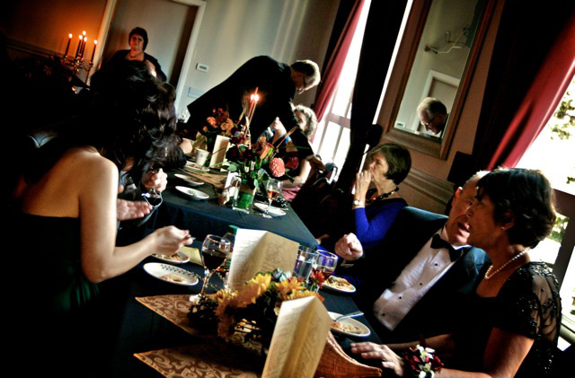 Guests enjoying the Glittering Christmas Ball.