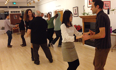 A wide variety of people learning to dance at Dance for Joy