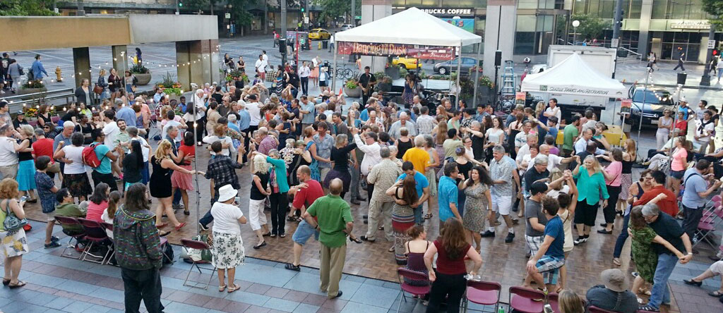 Swing dance lesson at Dance for Dusk 2015 with Dina Blade